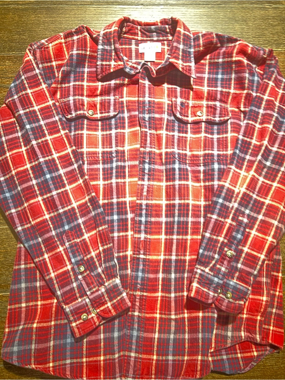 Carhartt Red & Blue Plaid Men's Button-Down Shirt